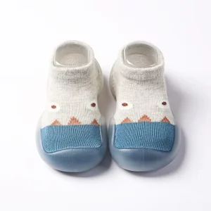 Rubber Grip Sole Socks High Plastic Toes Toddler Extra Yarn Weaving Baby Socks and Shoes