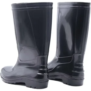 Rubber Half Boots Fashion Rain Boot with Zipper Safety for Water Women Men 100% PVC Custom Logo Acceptrd Black Carton sack