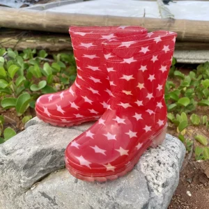 Rubber PVC Insulated Slip On Rain Boots for Kids Lightweight and Breathable Hard Wearing for Winter and Summer Use