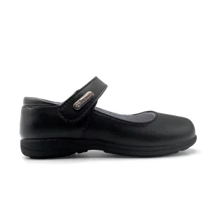 Rubber Sole Flat Girls Leather Shoe High Quality Ladies Black Shoes for Students New Style Summer Kids Dress Footwear