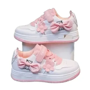 Rubber Sole School Shoes for Kid Designer Kids’ Sport Shoes Cartoon Printing White Sneakers for Children