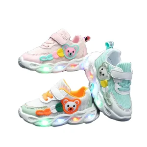 Running Shoes for Girls Children’s Net Shoes 1-6 Years Old Female Baby Light Sports Shoes Soft Soles Cute Cartoon