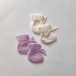 SANOU Fall Winter Full Cotton Soft Toddler Socks Custom Logo Color Design Booties for Newborn Baby Wear