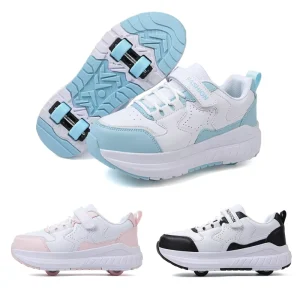 Safe and Durable Outdoor Roller Shoes with Hidden Wheels for Girls and Boys Roller Skates Shoes 2 in 1 Children Roller Shoes