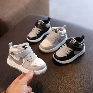 School Little Running Shoes for Kids Custom Sport Boy White Sneakers Leather Fashion Casual Children Shoes for Girl