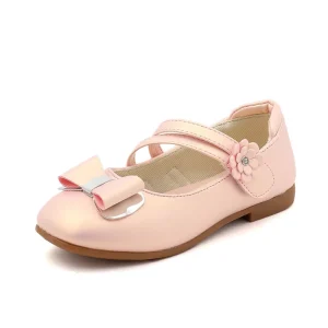 School Party Ballet Flats PU Leather Mary Jane Kids Dress Shoes Rubber Fashion OEM