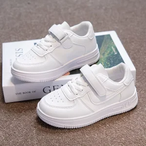School Shoes Girls White Sneaker Running Walking Shoes Children’s Sport Shoes for Kids Girls Boys 6 to 10 Years
