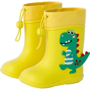 Schoolchild Little Boys Girls Child Cartoon Gumboots Kindergarten Kids Waterproof EVA Rain Winter Autumn Soft Flexible