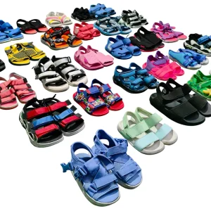 Second Hand Children’s Sandals Shoes Mixed International Brands Used Kids Slippers Shoes