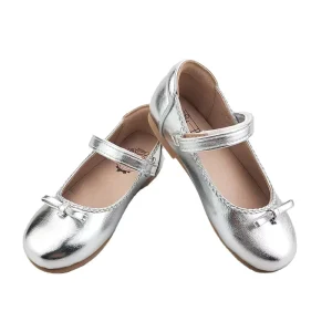 Shiny Mary Jane Flats for Kids Soft Leather Children’s Ballet Flats for Holidays Weddings Parties for Summer Winter Seasons