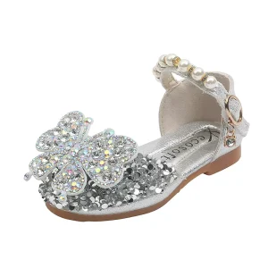Shoes for Girl Children Small Middle and Large Children Princess Casual Soft Bottom Kids Performance Dance Non-slip Shoes