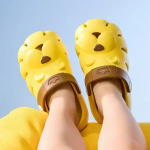 Shoes for Kids Casual Shoes Children’s for Girls in Summer Indoor Soft Soled Anti Slip Cartoon Toe Hole Sandals and slippers