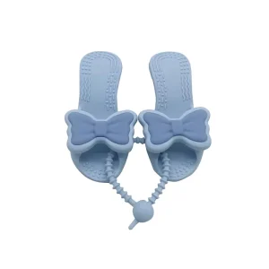 Silicone Massaging Teether Glass Slipper Shape Baby Teething Toy for Soothing Sore Gums and Infant Oral Care Durable for Girls