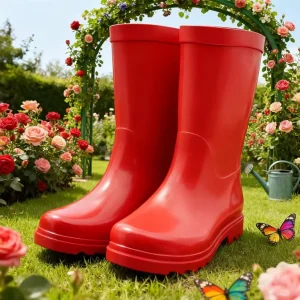 Simple Fashion Kids Rain Boots Custom Logo Lightweight Waterproof PVC Rain Shoes for Girls and Boys
