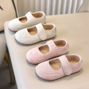 Simple Style Autumn Spring Children Flat Shoes Soft Sole Casual Dress Shoes for Girls