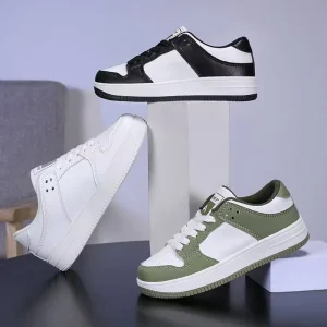 Simple and Stylish All season White Sneakers for Children Comfortable Walking Shoes with Lace up