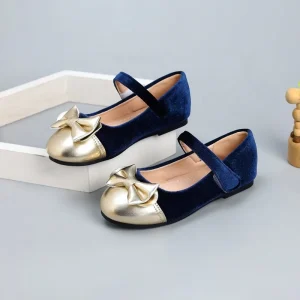 Size 21-36 Children Princess Shoe Butterfly Knot Shoe Flat Shoes Girls Casual Shoe for Kids