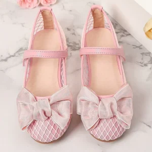 Size 21 36 Summer New Style Girls Ins Bow Mesh Outdoor Sandals Soft Soled Breathable Princess Girls Sandals