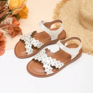 Size 22 37 Girls Flower Flat Casual Breathable Open Toe Summer Beach Kids Sandals