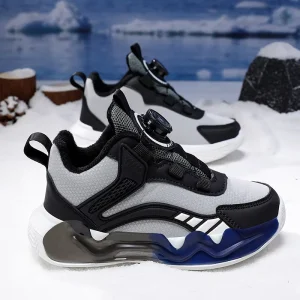 Size 31-40 Children Sports Sneakers for Kids & Boys Girls Cartoon Graffiti Pattern EVA Upper Mesh Lining Casual Basketball Shoes