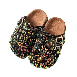 Slip On Cute Beach Casual Outdoor Baby Shiny Clogs Shoes Kids