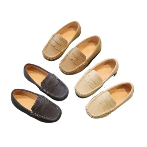 Slip On Fashion Children Shoes Spring Autumn Soft Soled Kids Loafers Shoes Custom Logo Casual Adhesive Baby Shoes