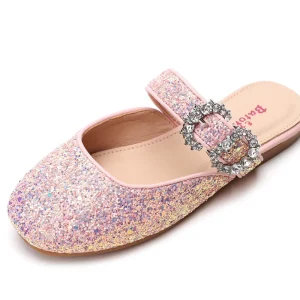 Slippers Summer Fashion Cute Non slip Flat Sequin Kids Sandal for Girls