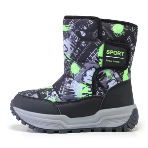 Snow Kids Boots for Boys and Girls Anti slip Waterproof Minus 20 Winter Shoes for Child Back to School 31 39
