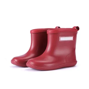 Soft Kids PVC Rain Boots Waterproof Anti Slip Children’s Water Shoes Mid Calf Lightweight Baby Rainwear