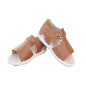 Soft Leather Toddler Unisex Sandals Cozy Open Toe Casual Summer Shoes Little Kid