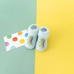 Soft Polyester Baby Pre-Walker Shoes Warm Breathable Infant Indoor Shoes