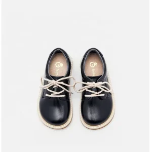 Soft Rubber Sole Unisex Little Boy Girls Oxford Shoes Handmade European Kids Genuine Leather Shoes