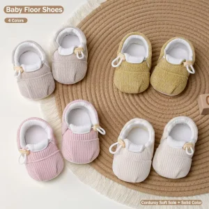Soft Sole Anti-Slip Learning Floor Shoes and Socks for Newborns Pre-Walking Infant Shoes Spring and Autumn Baby Footwear 0-1Y
