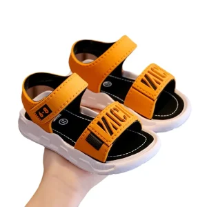 Soft Sole Anti Slip Summer Beach Shoes for Big Kids Babies Breathable Boys’ Sandals Casual Student Use Outdoor Sandals Mesh
