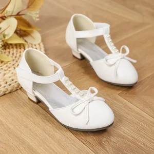 Soft Sole Girls Dress Shoes with High Heels Children’s Shoes