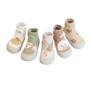 Soft-Sole Non-Slip Casual Baby Walking Shoes for Boys Girls Breathable Indoor Outdoor Sock Shoes Odor-Resistant Floor for Spring