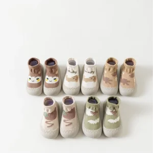 Soft-Sole Non-Slip Casual Baby Walking Shoes for Boys Girls Breathable Indoor Outdoor Sock Shoes Odor-Resistant Floor for Spring