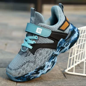 Soft Soled Fashion Mesh Kids Shoes Breathable Children Sport Shoes Outdoor Boys Basketball Sneakers Gym Shoes