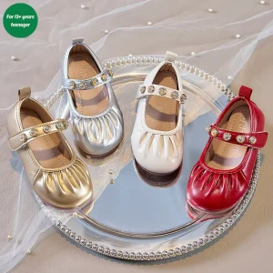 Soft Soled Princess Shoes Spring and Summer Treasure Red Little Leather Shoes Dress Designer Shoe