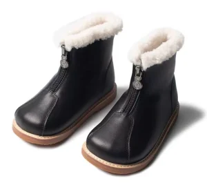 Soft and Warm Eco-friendly Leather Children’s Waterproof Easy to Wear Boots With Zipper