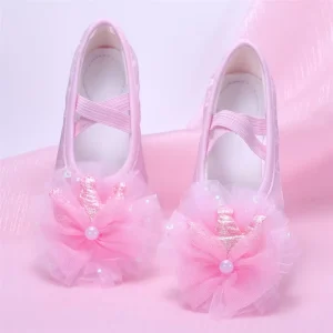 Soft-soled Practice Children’s Ballet Baby Dancing Cute Lace Dance Shoes