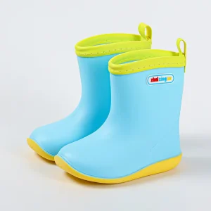 Solid Color Children’s Rain Shoes Boys and Girls Non Slip Baby Rain Boots Light Weight Kids Four Seasons Water Boots