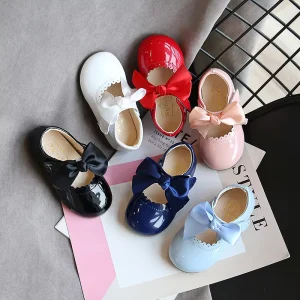 Solid PU Leather Baby Toddler Kids Girl Shoes Children Dress Shoes for Girls