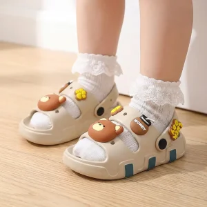 Source Factory Kids EVA Sandals Paw Print Waterproof Anti-Slippery 1800 Pairs MOQ Africa Middle East FCL Order