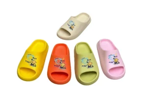 [Source Manufacturer] Bear Graffiti Kids Adult Closed Toe EVA Slides Factory Africa Nigeria Ghana Chappal Babouche FCL 1800