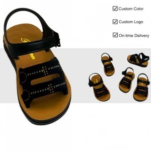 [Source Manufacturer] Kids PVC Sandals Factory Adjustable Velcro Children Slides Africa Nigeria Ghana Chappal Selipar FCL 1800