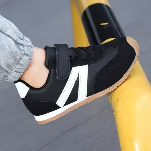 Sports Kids Walking Shoes Hook and Loop Lightweight Breathable Casual Walking Sneaker