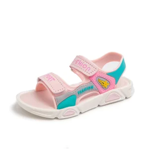 Sports New Summer Slippers Sweet Princess Children’s Soft Sole Shoes Cute Purple Boys and Girls Sandals Shoes Kids Boys