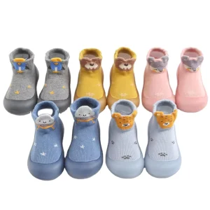Spring Autumn Baby Cartoon Floor Shoes Socks Casual Baby Walking Shoes