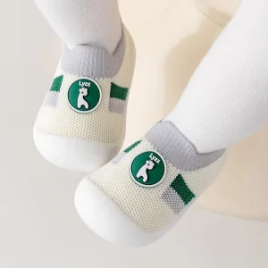 Spring Autumn Baby Toddler Infant Shoes Mid Calf Soft Sole Mesh Breathable Anti Slip Unisex Cartoon Animation Children’s Shoes